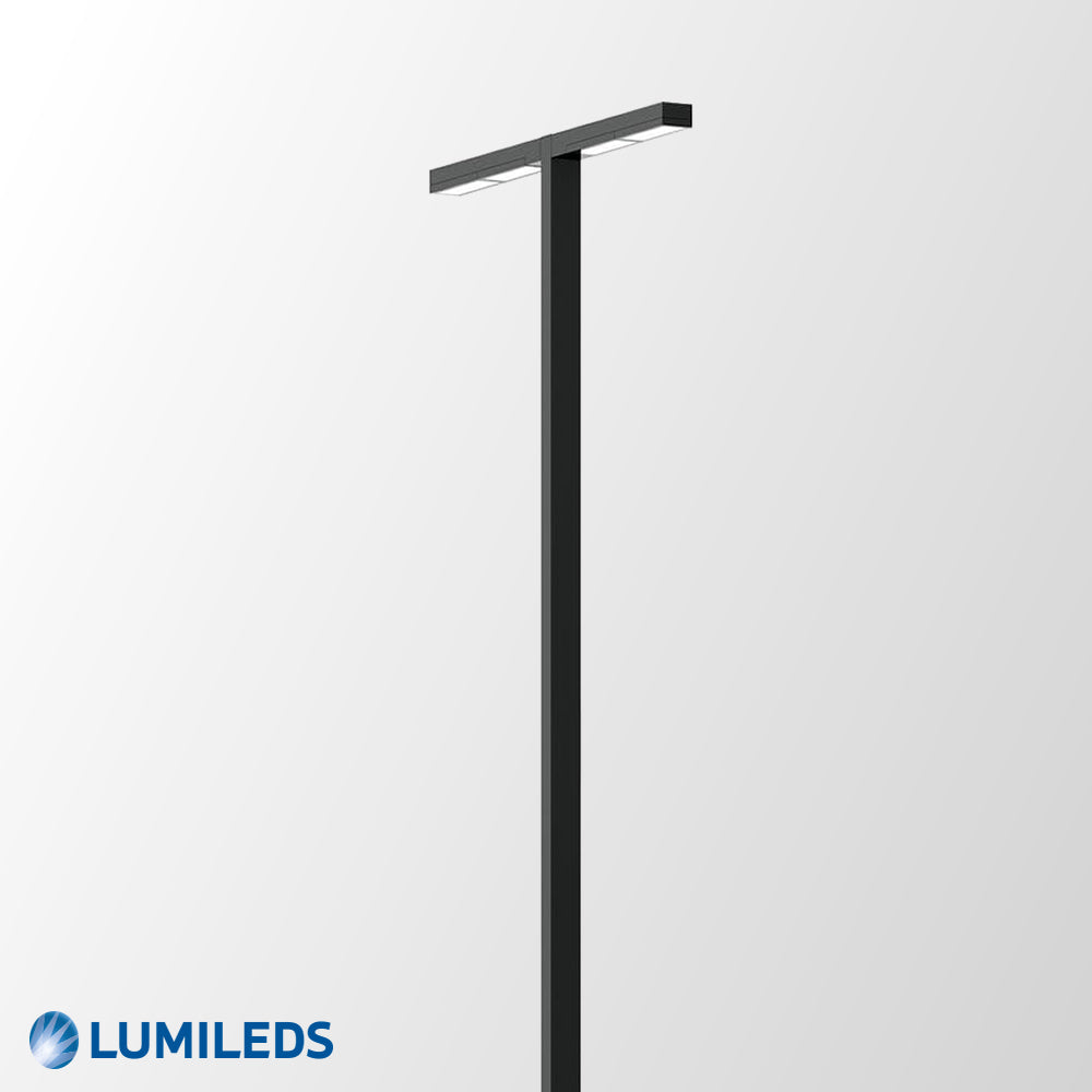 Poste LED Integrado Urban Line 4 Metros Duplo 200 Watts - 160Lm/W