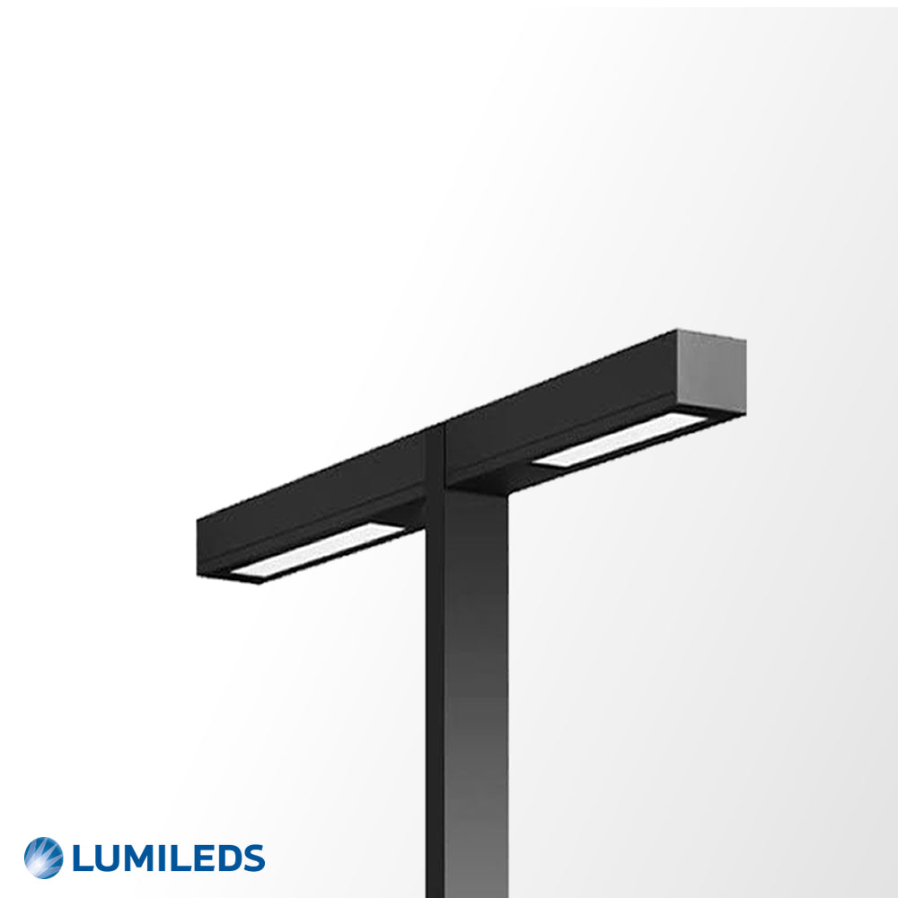 Poste LED Integrado Urban Line 3 Metros Duplo 100 Watts - 160Lm/W