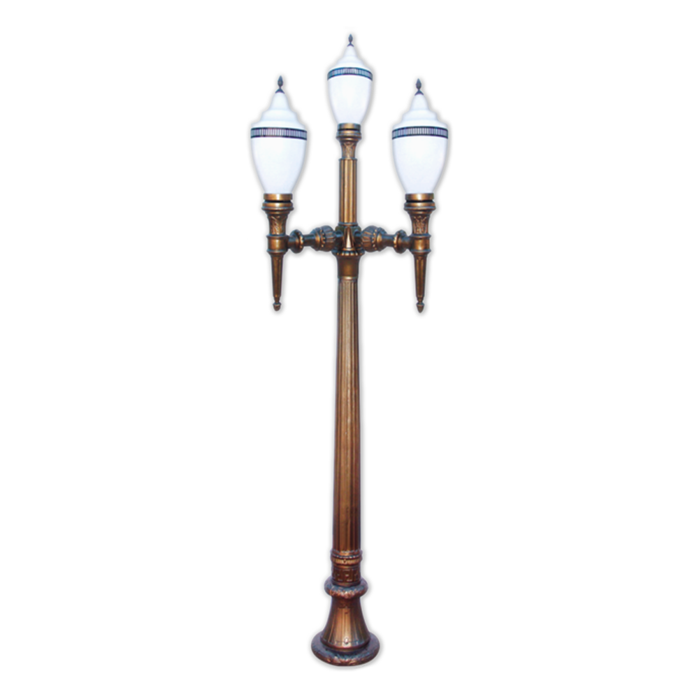 Poste Triplo Colonial LED Republicano (V1)